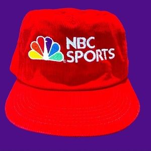 90s y2k rare hat NBC Sports vintage cordoroy SnapBack VTG retro streetwear